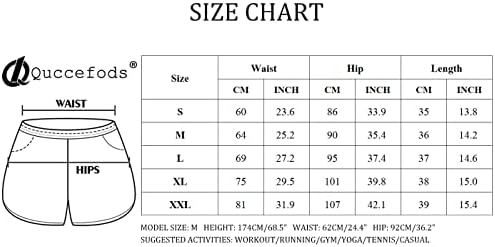 Quccefods женски крст на тренингот со крст на половината со џеб брзо суво атлетско трчање шорцеви еластични шорцеви со високи половини