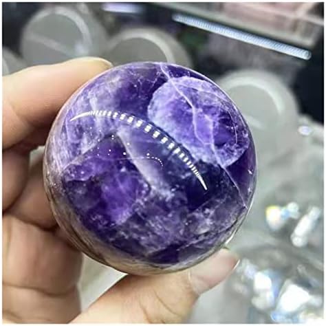 1 парчиња 65мм-70мм природен кристален сон аметист сфери Исцелување кварц топка за декорација заздравување камен се оддава од злобни духови