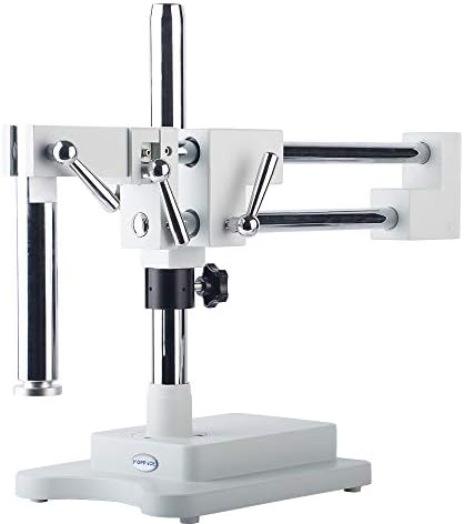 Koppace стерео микроскоп со двојна рака за држачи на леќи 76мм хоризонтално движење 235мм дијаметар на колоната 32мм