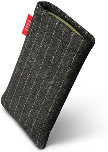 Fitbag Twist Grey Custom прилагодена ракав за HTC One Mini. Торбичка за ткаенини со фино костум со интегрирана обвивка за микрофибер за чистење на екранот