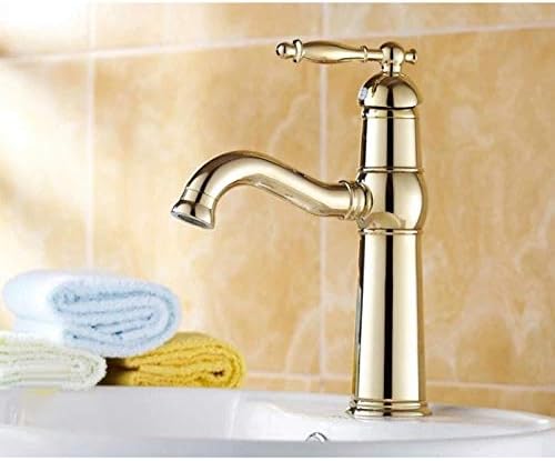 Полиран златна боја месинг кујна влажна лента бања сад за мијалник за миење садови за миксер од миксер допрете една дупка една рачка