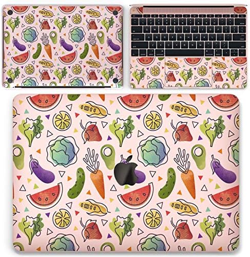 Винил чиста кожа компатибилна со MacBook Pro 13 2019 Pro 16 2020 Mac Air 13 2018 Retina 15 Air 11 Mac 12 Atwerolor Printer Vegan Design Vegetbles Decal Cover Fresh Fruit Fruit fc545