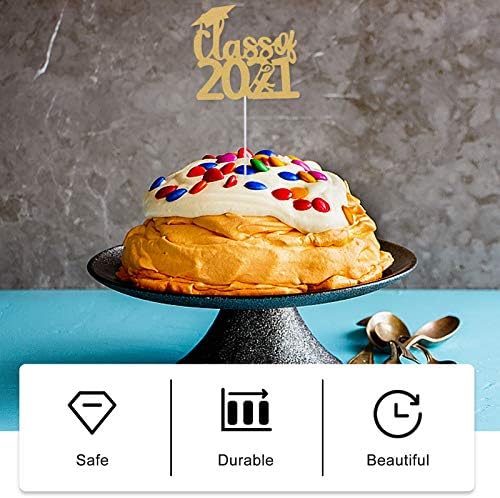 Абоофан 20 парчиња 2021 дипломирање тематски сјајни торта декоративни врвови на торта
