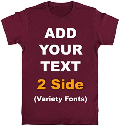 Прилагодени маици пред и назад Додадете го вашиот текст Ултра мек за маж со маж и жени памучна маица
