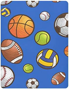 Sport Sport Ball Crib Sheets за момчиња девојчиња пакуваат и играат чаршафи Супер меки мини члена со креветчиња опремени креветчиња за стандардни