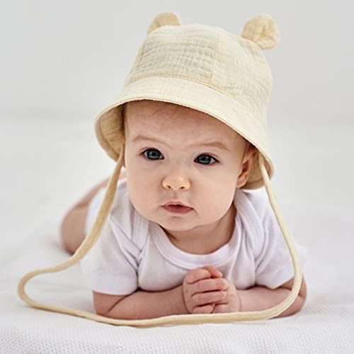 Бебе Сонце капа прилагодлива, новороденче лето лето на отворено капа за заштита од плажа за заштита од сонце летна памучна капа за деца,