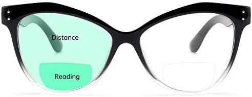 Livho Cat Eye Eye Бифокално сино светло блокирање на очила за читање за жени, компјутерски читатели на главоболка за вирус на очи