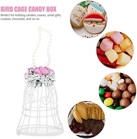 Кутија За Подароци За Бонбони Cabilock 4pcs Кутија За Бонбони За Птичји Кафез Кутија За Бонбони Метални Вреќи За Ѕвончиња Шестоаголни Кутии За