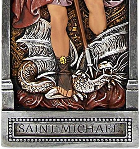 Статуа На Архангел Свети Михаил, Убиј Го Змејот Виси Ѕид Плакета Декорација, 12 Инчен