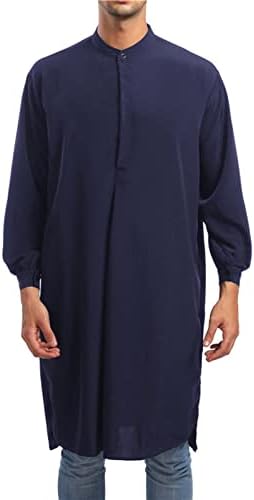 2023 година Нов арапски стил Мода едноставна долга машка кошула цврста муслиманска облека за маички маички со вино