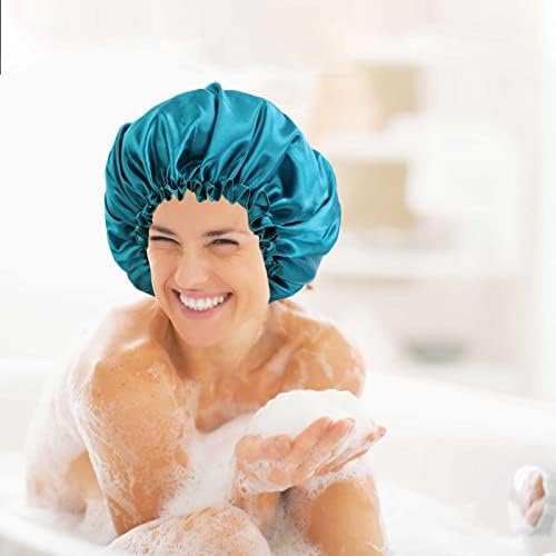 Капчиња за туширање за жени кои можат да се користат водоотпорни жени за туширање, еднократно капаче за коса Ева за заштита од монослоен туш, еластична средна голем