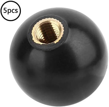 Копче за рачка на предната топка, 5 парчиња бакелит тркалезно копче со топка со M10*35 женски конец бакар орев за машински алати