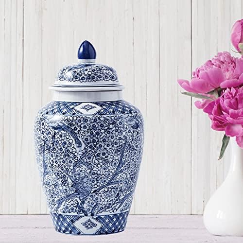Магидеална керамичка ѓумбир тегла цветна аранжман резервоар за складирање сјајно цвеќе вазна Храмот тегла украс за дневна соба
