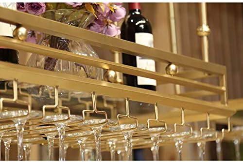 Современ wallид монтиран за висина на вина, решетката за стебло, прилагодлив држач за матични стакло Вино плута за чување шише шише лебдечки полица за домашна кујна-з