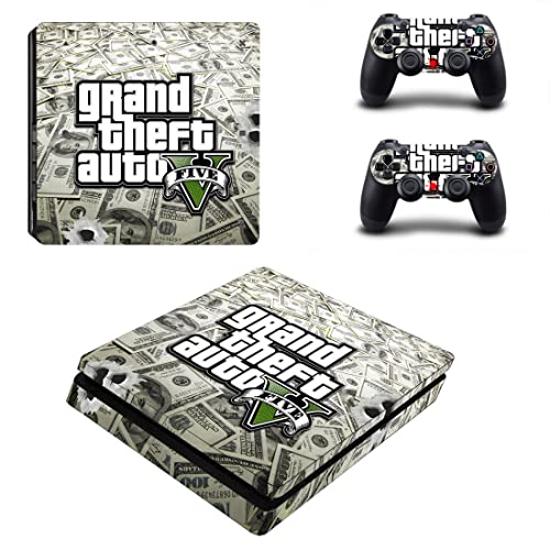 За PS5 Disc - Game Grand GTA Theft и Auto PS4 или PS5 налепница за кожа за PlayStation 4 или 5 конзола и контролори Декал Винил ДУЦ -5810