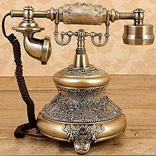 UXZDX CUJUX Телефонски ротирачки класичен телефонски антички гроздобер Европски пастирски ретро Телефонски фиксен телефонски фиксен телефон