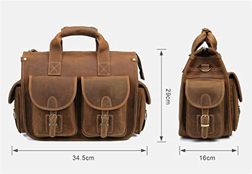 ЖИХ Чанти За Мажи Кожна Машка Чанта за 14 Инчни Чанти За Лаптоп Кожна Торба За Гласници За Мажи
