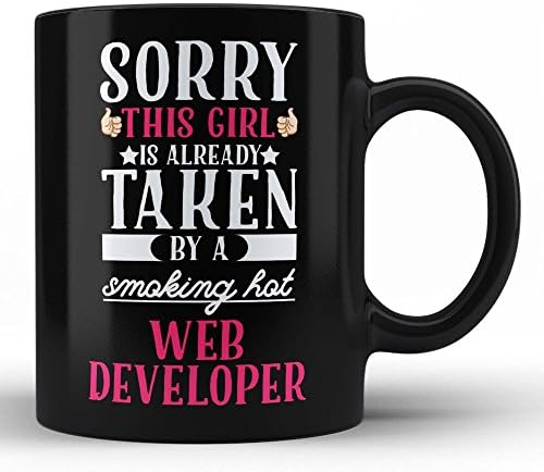 Girfriend of Web Developer Смешно цитат Црно кафе кригла од дома
