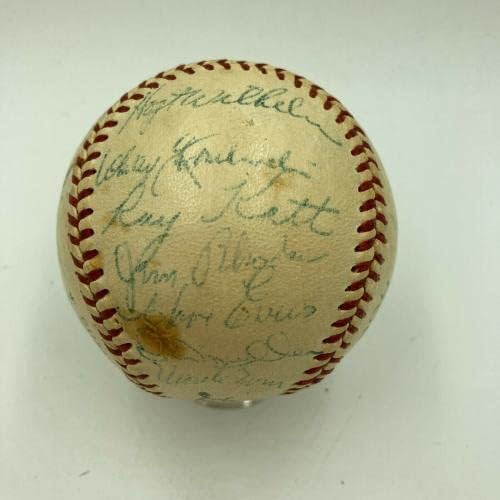 Вили Мејс 1954 година во Newујорк гиганти Светска серија Шампион го потпиша Бејзбол ЈСА - автограмирани бејзбол