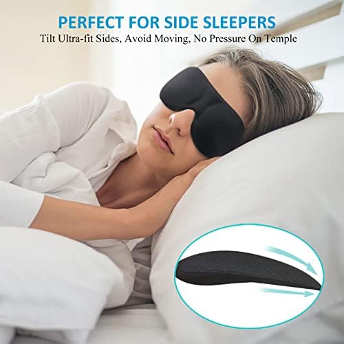 Маска за очи за страничен заспан, маска за спиење 3Д за спиење, ноќно слепи за мажи жени