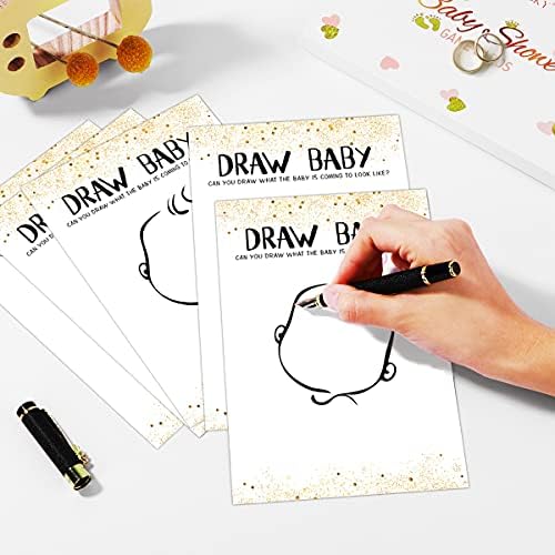 Нацртајте Игра За Туширање За Бебиња-30 карти, Забава За Откривање На Полот, За Мама, Тато, Деца, Жени, Мажи, Родово Неутрален Унисекс Сет