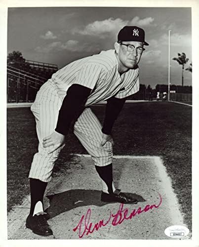 Верн Бенсон Newујорк Јанкис потпиша фото -автограмирана фотографија JSA COA 8x10 - Автограмирани фотографии од MLB
