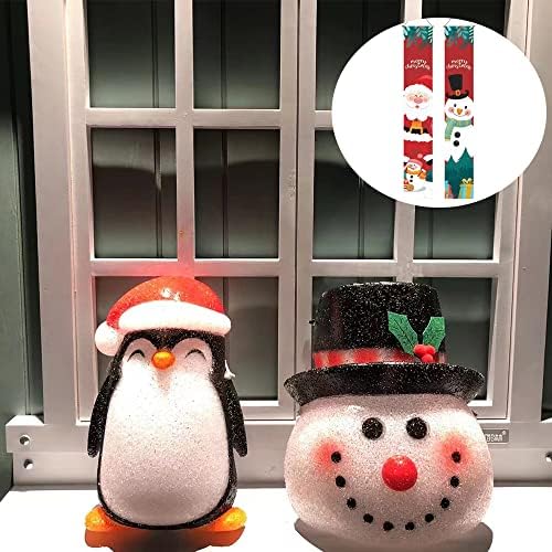 Улија 2 парчиња Божиќ Снежен човек тремот светло покритие украс за пингвини за внатрешни и надворешни стандардни декорации за