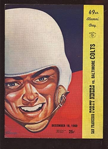 Декември 18 1960 година НФЛ Програма Балтимор Колтс во Сан Франциско 49'ERS EX - NFL програми