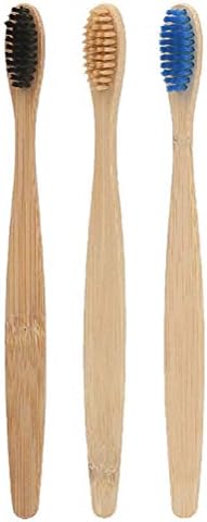 Doitool 3 парчиња природна бамбус четка за заби Еко- пријателски бамбус четки за заби за жени мажи