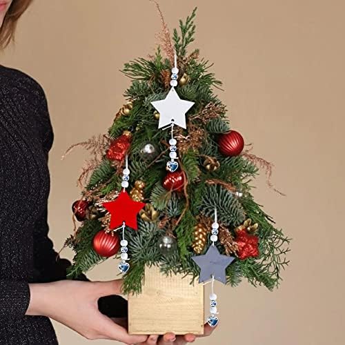 6pcs Божиќна приврзоци за елки и украси на елка и прозорец