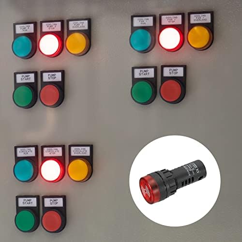 Јокиве 5 Парчиња ЛЕД Индикаторско Светло, Аларм За Индикатор На Панел Со Звучник, Лесно Препознавање, Одлично За Електричен Контролен Панел