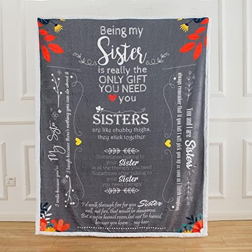 Смешни Сестрински Ќебе Роденденски Подароци | Луксузно Сестринско Ќебе Со Љубовни Пораки За Подароци За Роденден На Сестра | Цврсто