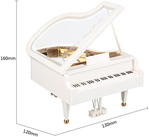N/A романтична пијано модел музичка кутија балерина музички кутии дома декорација роденденски подарок за свадба (боја: бела, големина