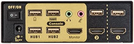 HDMI+KVM прекинувач автоматски 2 влез и 1 излез 2 порта HDMI компјутерски приказ на тастатурата и глувчето уживаат во далечинскиот