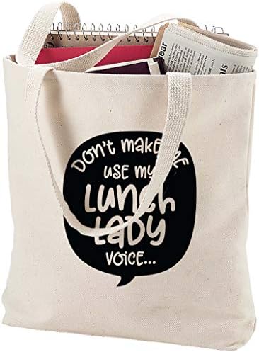 Не ме терај да ја користам мојата дама за ручек Смешно училиште кафетерија природно платно торба за смешен подарок