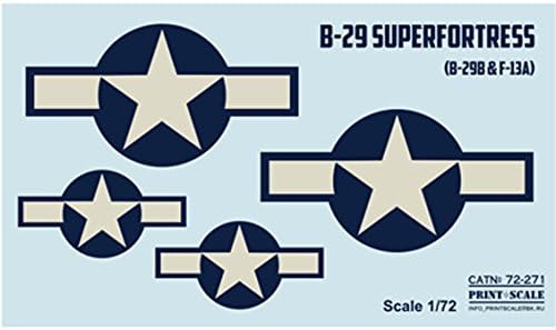 Деклара за Б-29 Суперфорстер, Дел 1 1/72 Скала за печатење 72-271