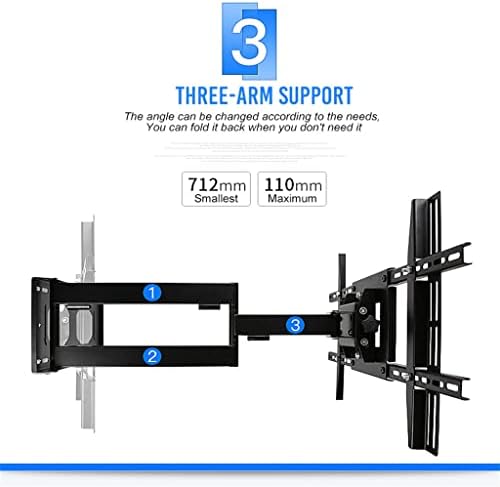 ЈЕБДД ТВ Со Целосно Движење Држач За Монтирање На Ѕид Поддршка 32 -70 Екран Стабилно Големо Оптоварување до 80 килограми