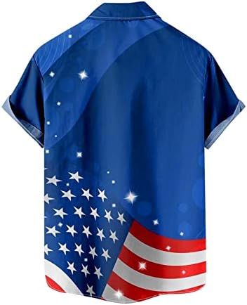 Хавајски боречки кошули за мажи во 1950 -тите ретро печатење хавајски кошули патриотски машки 4 пат се протегаат хавајски кошула