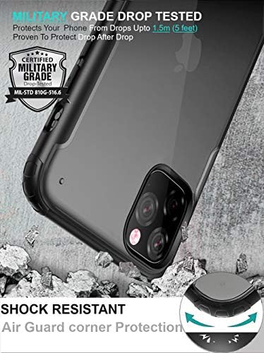 ЗИЛКО Компатибилен со Iphone 11 Pro Случај-Заштита Од Капка Воено Одделение-Оклоп Отпорен На Удари - Отпорен на Гребење - Лесен - Тенок