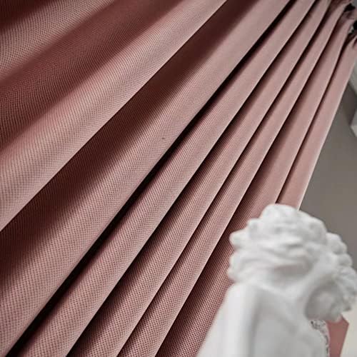 Ланазу Лен Текстура Завеси Прилагодување Розова Дома Мода Светлина Блокирање Топлина Изолирани Плисирани Завеси Декоративни За
