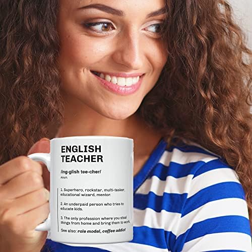 Шолја За Кафе За Наставници по англиски јазик, Смешни Подароци За Благодарност На Наставниците, Шолја За Враќање На Училиште