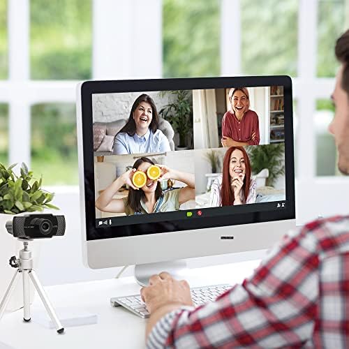Слајд 1080p HD Веб Камера Со Микрофон | Компјутерска Камера За Видео Повици, Далечинско Учење, Работа Од Дома, Веб Камера За Стриминг | Веб Камера