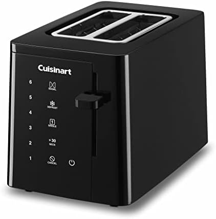 Cuisinart CPT-T20 2-парчиња тостер на допир на допир, 1,5 унца, црна