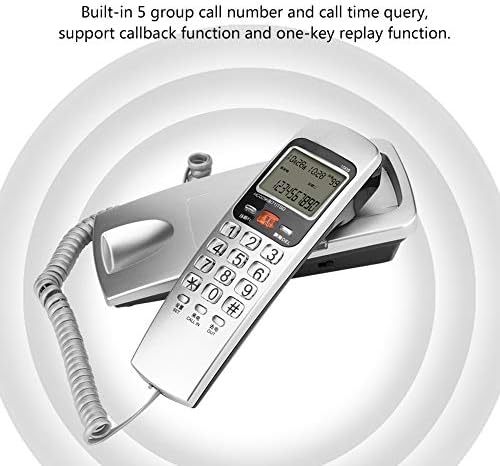 Fandline телефон, wallиден телефон со поддршка на слушалката FSK/DTMF ID, ID
