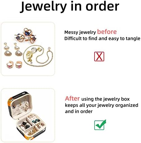 Hemakayy pu кожа накит кутија музика преносни патувања накит организатор случајни обетки прстени ѓердани приказ на држачи за складирање кутии