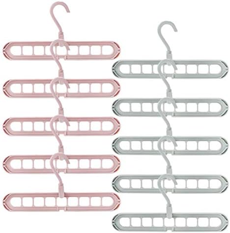 Закачалка за облека Doitool 10 парчиња Мултифункционални закачалки за складирање ротирачки закачалки за заштеда на простор за