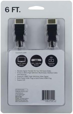 Craig Electronics CC3000B HDMI кабел со кабел за Ethernet Extender | Кабел со мултимедијален интерфејс со висока дефиниција со висока дефиниција со Етернет | Поддржува трансфер на видео 4