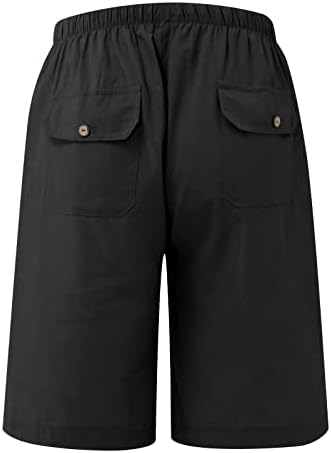 Облека за ленена облека за мажи природни постелнини панталони за мажи современ удобен квалитет мек постелнина џеб цврст
