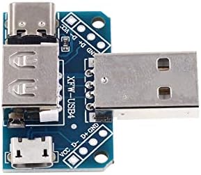 Treedix 8pcs USB Адаптер Одбор Машки На Женски USB Конектор Натопи Адаптер Одбор 2.54 mm 4p Микро Тип-C Конектор Конвертор