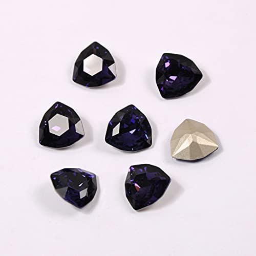 Виолетова кадифена боја трилијантна форма 6pcs 10 парчиња ригистони сјајни кристали нокти на камења за 3D DIY нокти додатоци за уметност